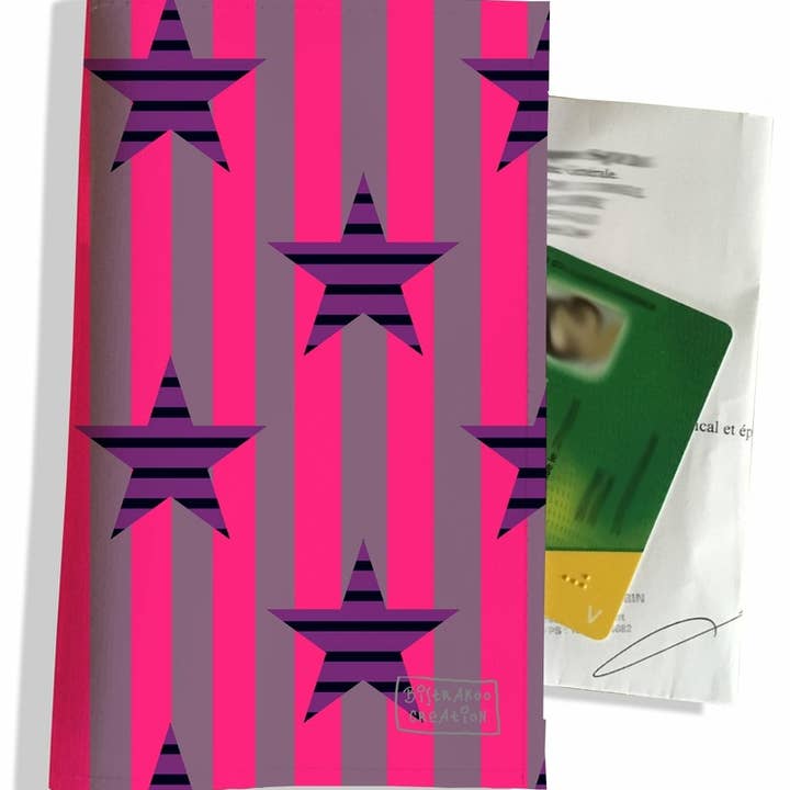 Pink stjerner og lodrette linjer receptpligtig holder for engroshandel hos BISTRAKOO