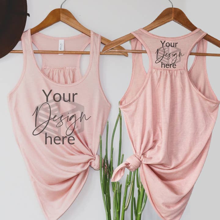 DTG 2 Sided Gather back Tank Top for wholesale by Top Crate