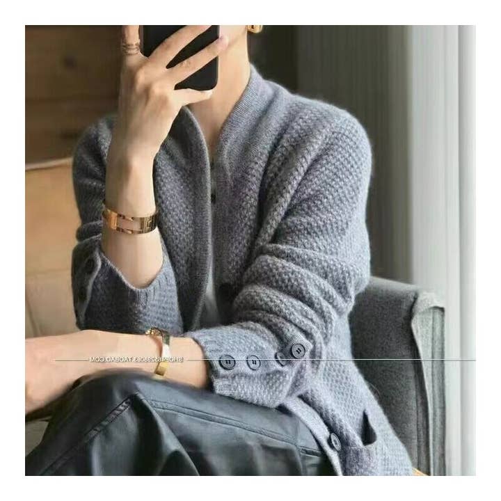 UZ Wholesale Store - Wholesale Cardigan - Women's - Fashion Solid Color Knitted Cardigan 3