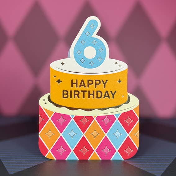 Alder 6 Cirkus Tema Fødselsdagskort for engroshandel hos Heyyy Ltd