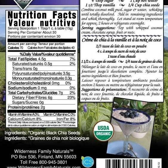 Wildly Organic - Wholesale Nuts - Organic Whole Black Chia Seeds
