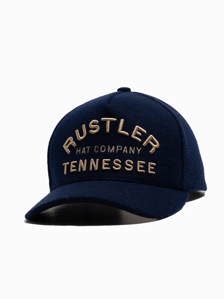 Navy Wool Rustler Trucker Hat
for wholesale by Rustler Hat Co.