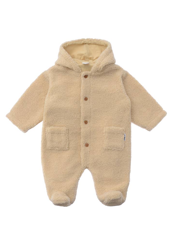 Bouclé fleece overall cream for wholesale by Liliput