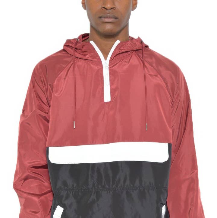 CC Wholesale Clothing - Wholesale Windbreaker - Men's - Color Block Anorak Jacket Pullover Windbreaker7