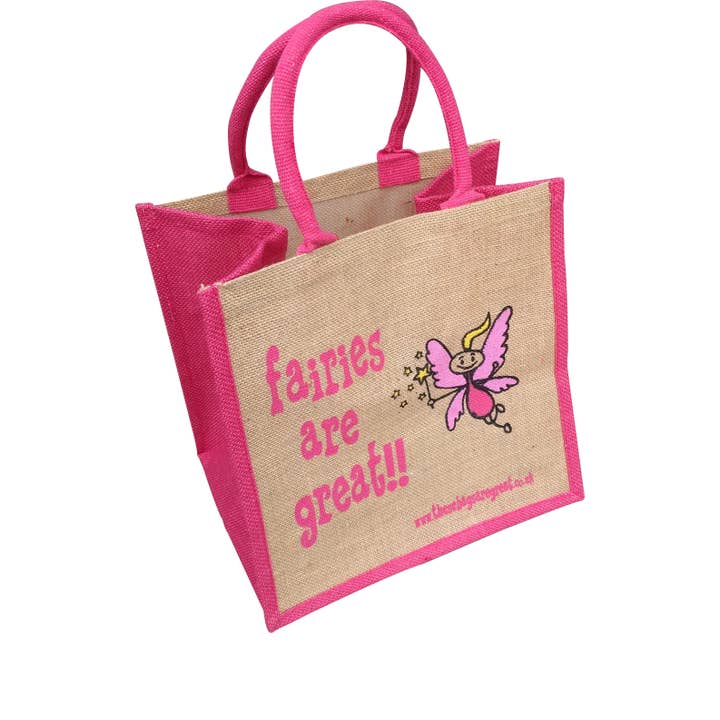 Fairies are Great Bag - Borsa della spesa in iuta Borsa regalo Pixies per la vendita all'ingrosso da parte di These Bags are Great