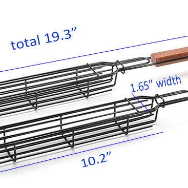VIGOR - Wholesale Outdoor Grill Tools - Sausage Grill Tongs Rosewood Handle easy Flipping with cage4