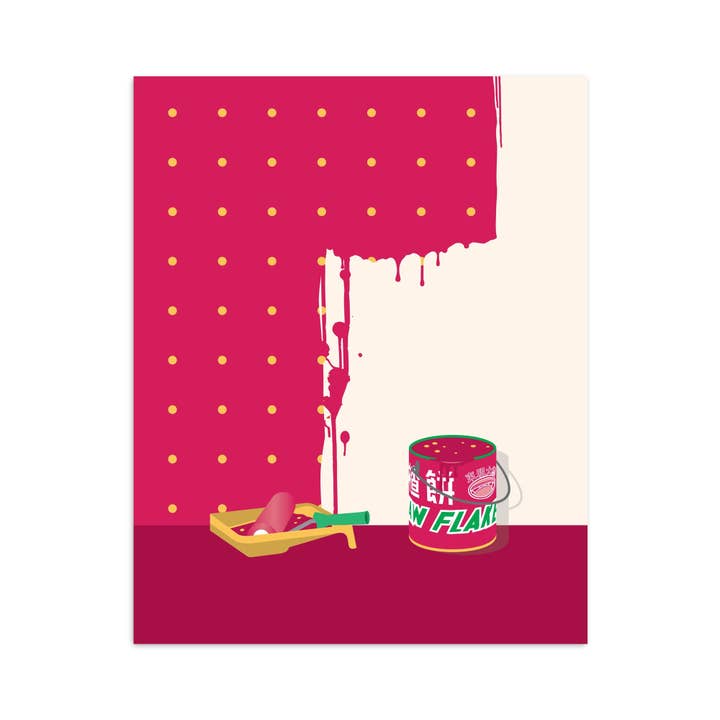 Haw flakes paint can art print for wholesale by I'll Know It When I See It