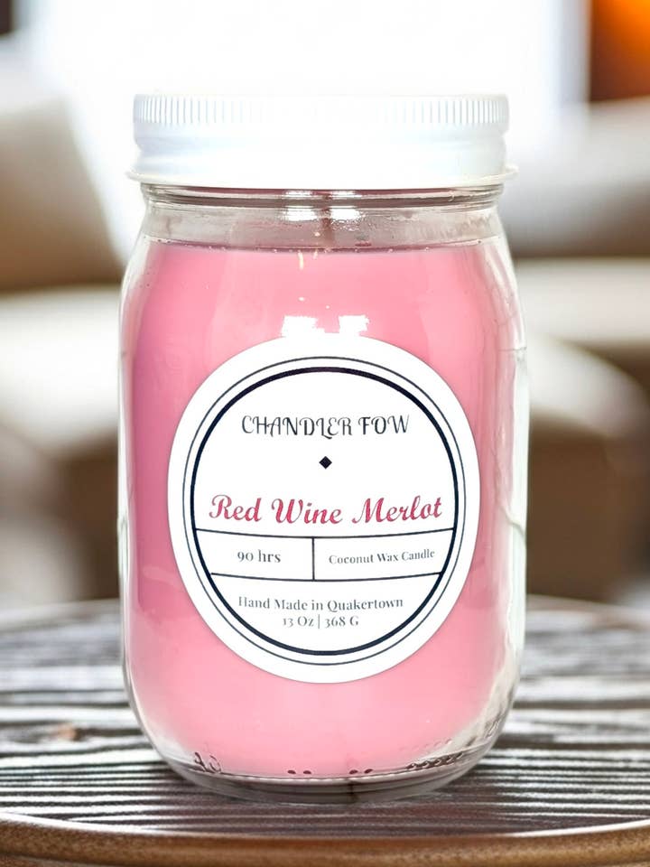 Red Wine Merlot 13 Oz Candle for wholesale by Chandler Fow