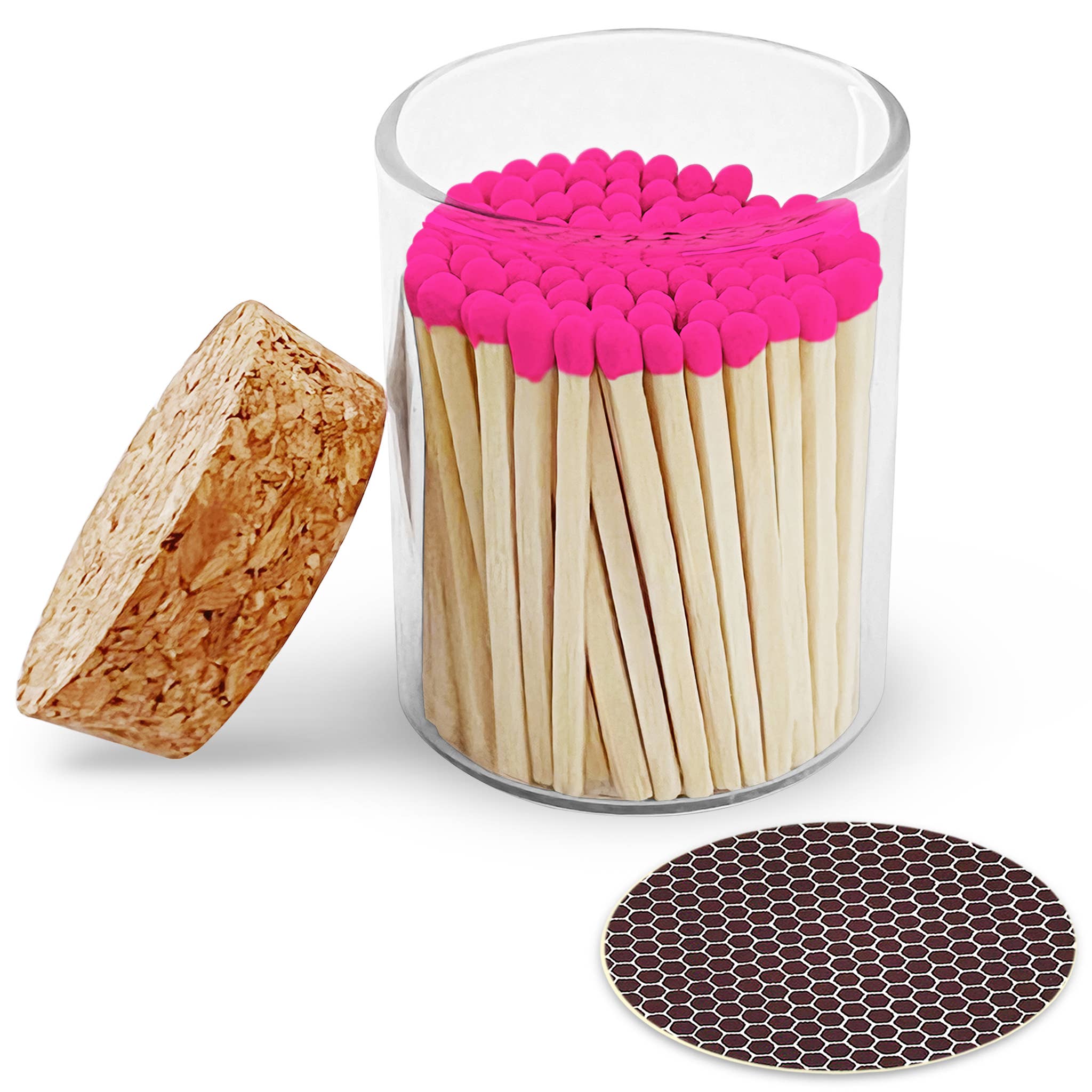 Thankful Greetings – wholesale Matches – 2" Matches in Cork Top Jar - Colors of Your Choice8