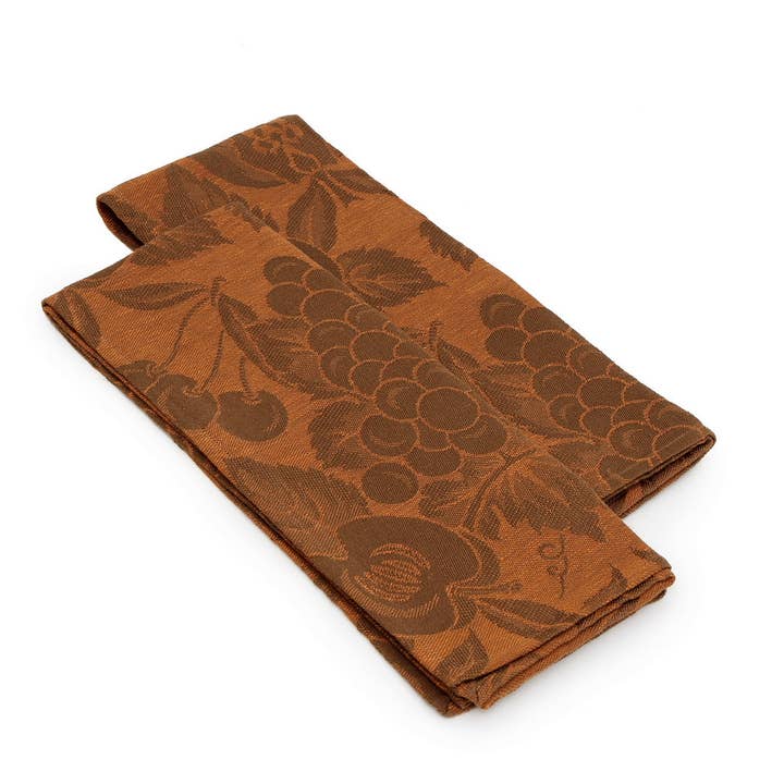 Artistica - Deruta of Italy - Wholesale Hand Towel - TESSITURE PARDI: Hand Towel SET OF 2 PCS Jacquard (100% Linen) RUST