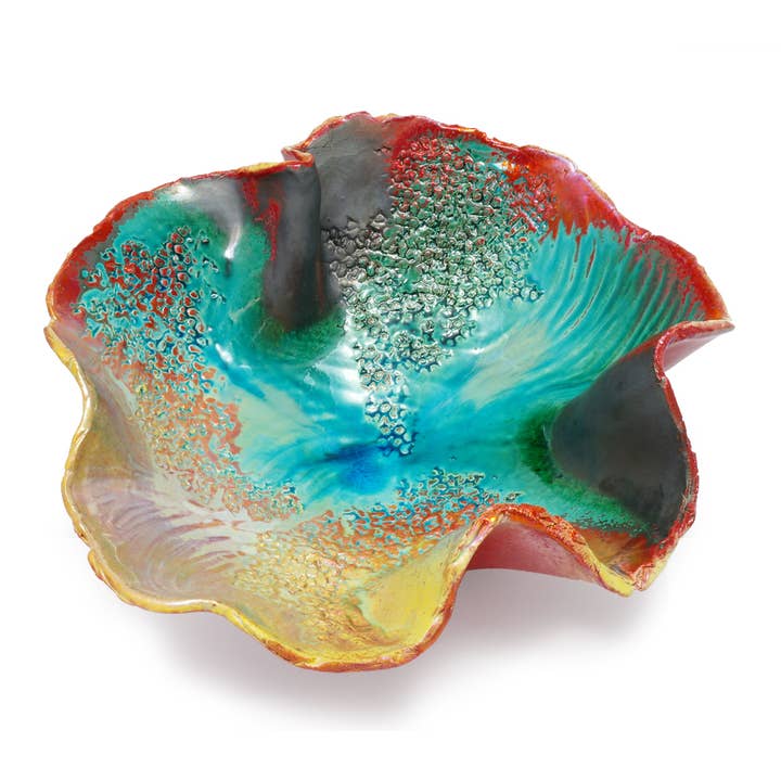 Ciotola mare frastagliata rame per la vendita all'ingrosso da parte di Ceramiche Lega