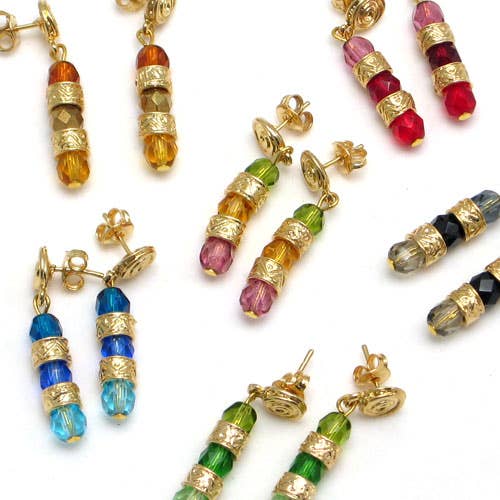 Pendiente de Cristal de Murano Linda - 9 Opciones de Color para venta al por mayor de Alice Sturzinger LLC