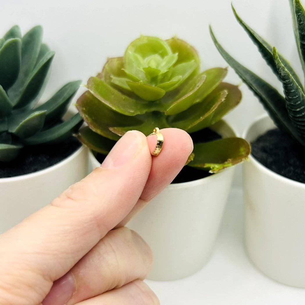 Guerrilla Charm - Wholesale Individual Charm/Pendant - Tiny Pink and Gold Enamel Heart Charms, 8x7.5mm3