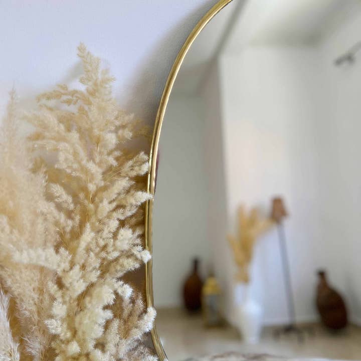 Palmeraies - Wholesale Wall Mirror - Antique Brass Asymmetrical Mirror - Irregular Brass Wall Mirror4