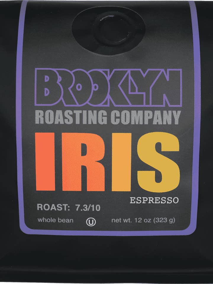 Brooklyn Roasting Company Iris Espresso, café en grains entiers issu du commerce équitable, sac de 12 oz pour la vente par Brooklyn Roasting Company