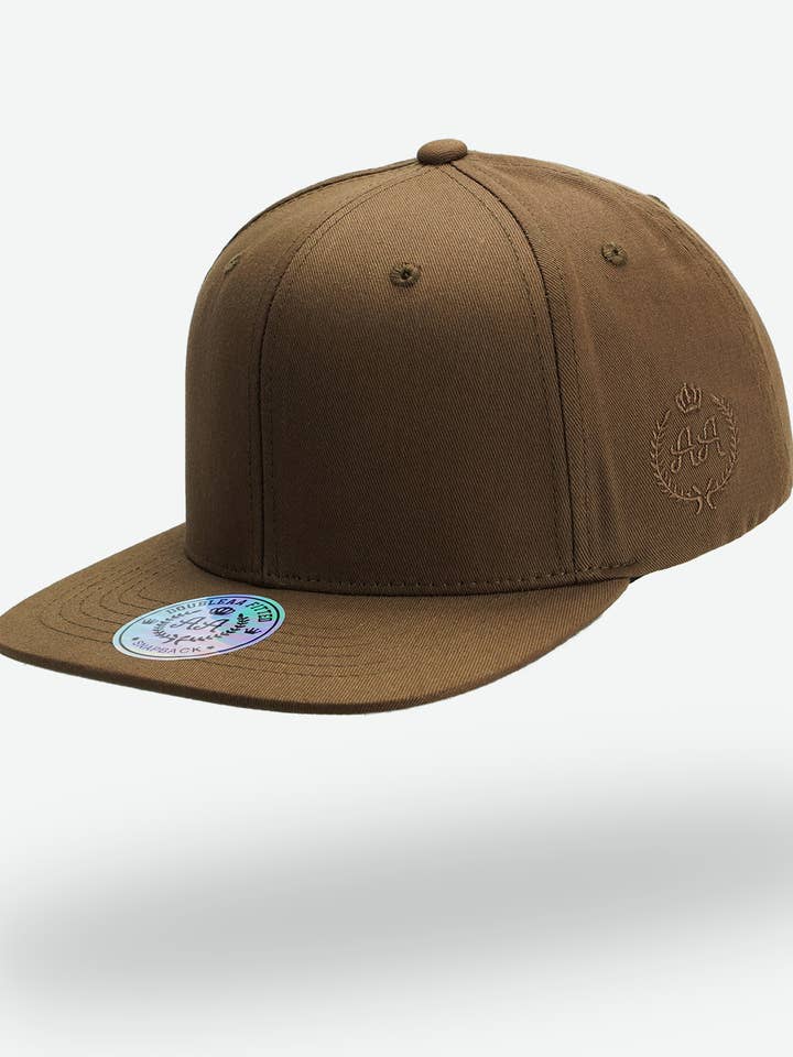 Brun med grå Snapback för wholesale av DoubleAA USA