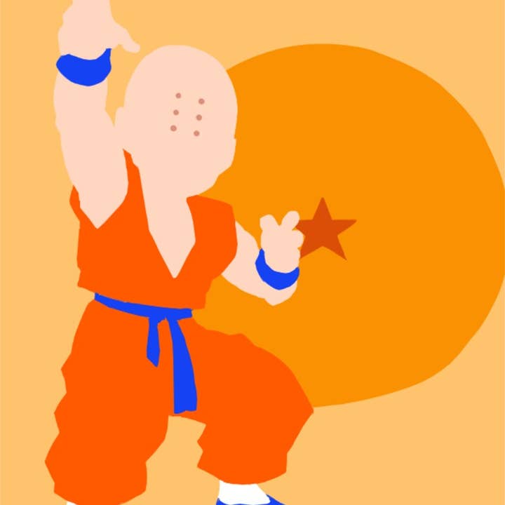 Krillin Print for wholesale by Mizorey Ren