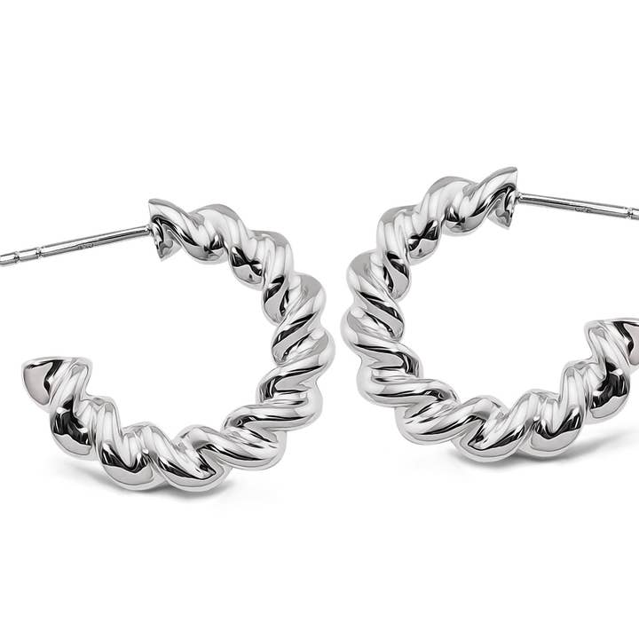 Earparty by Jwls4u Earrings Curve S JE031S for wholesale by jwls4u