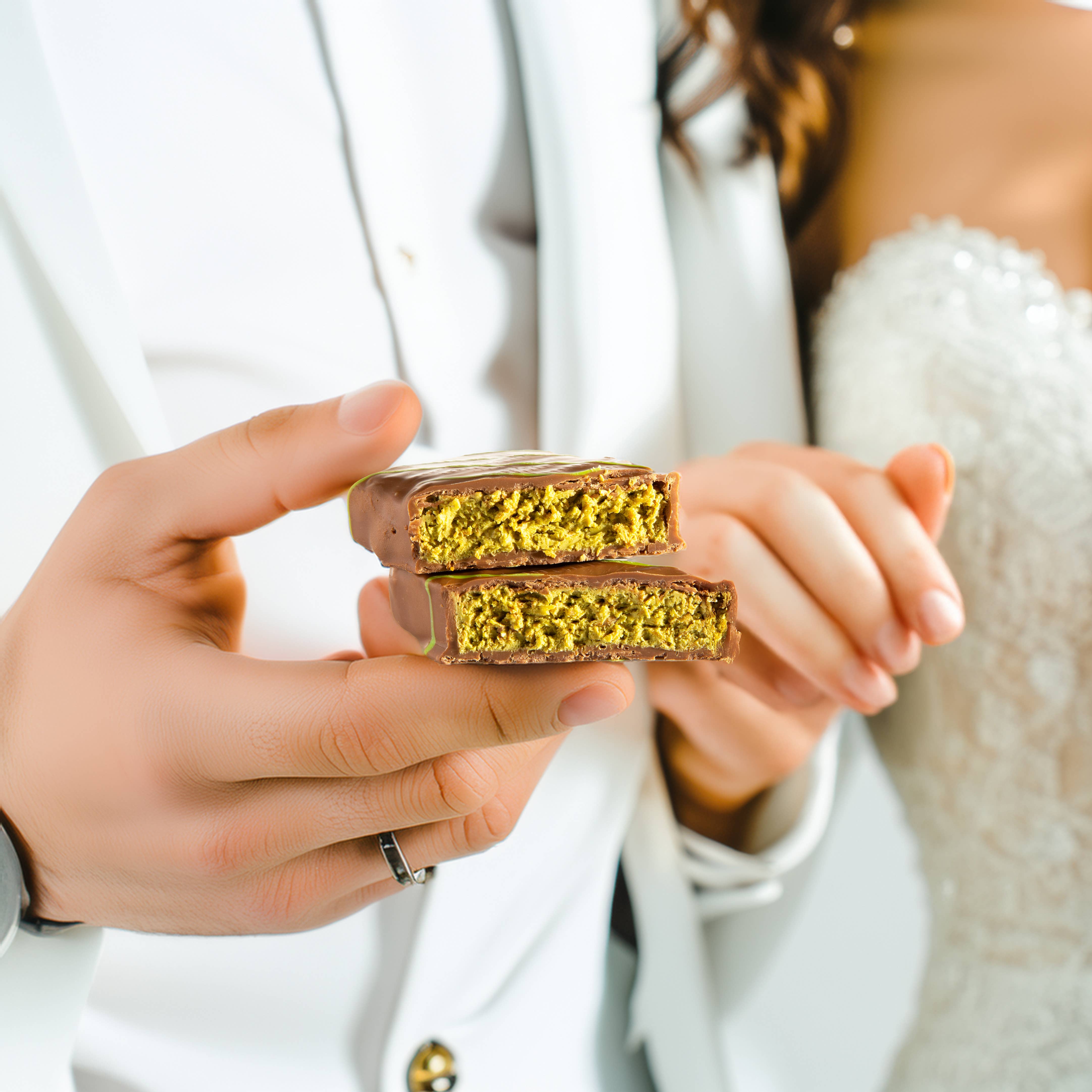 Carian's Bistro Chocolates - Wholesale Chocolate Bar - Famous Dubai Chocolate Bar, Premium Pistachio, 3.17oz (90gr)6