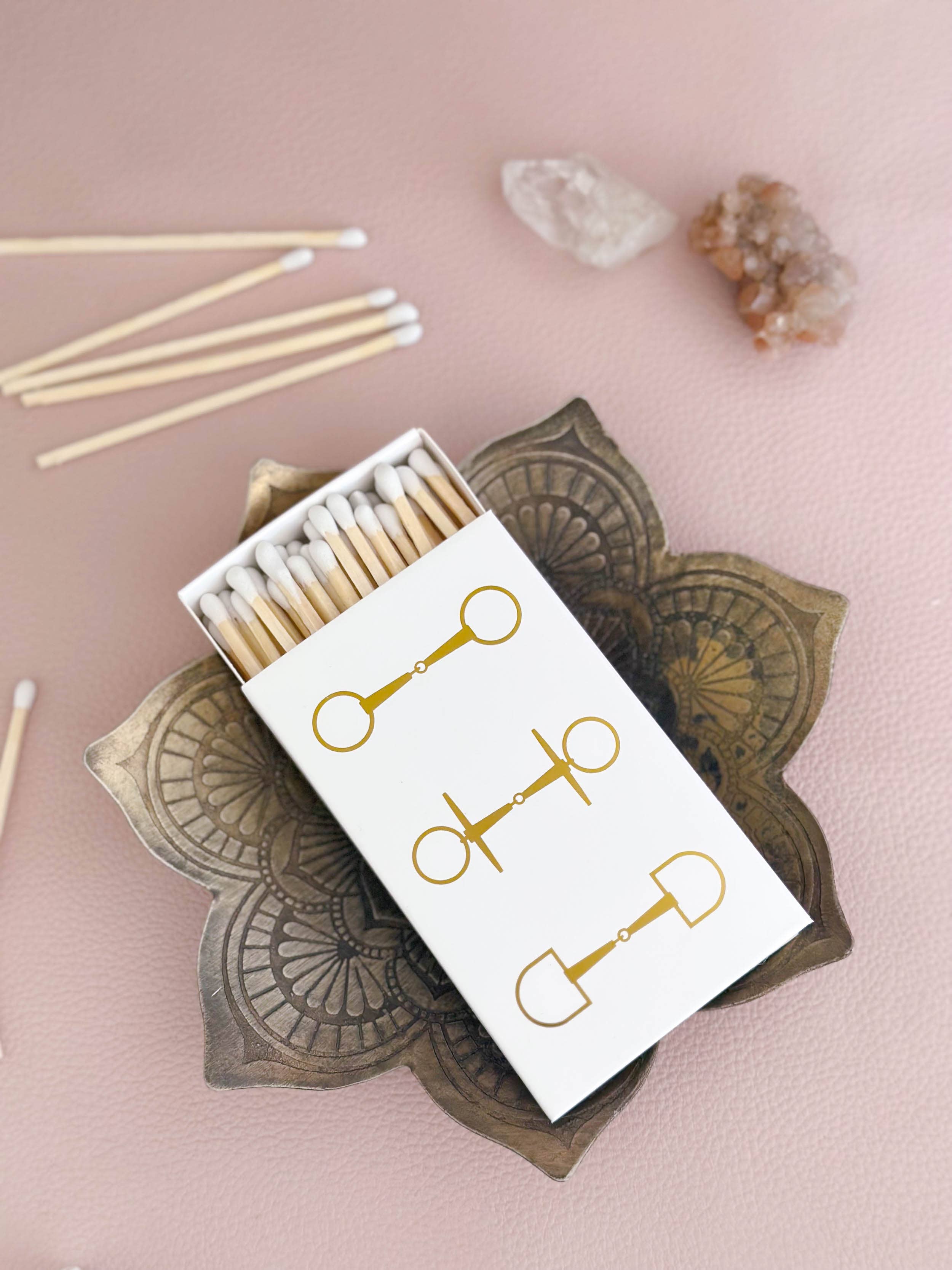 Stable Style - Wholesale Matches - White Oversized Horse Bit Matches2