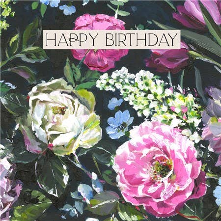 Handbemalte Rosen-Geburtstagskarte für den Großhandel von Sooshichacha