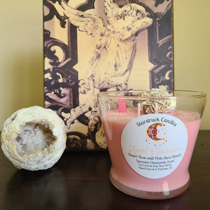 Starstruck Candles - Wholesale Jar/Filled Candle - Angel Guidance Crystal Intention candle5