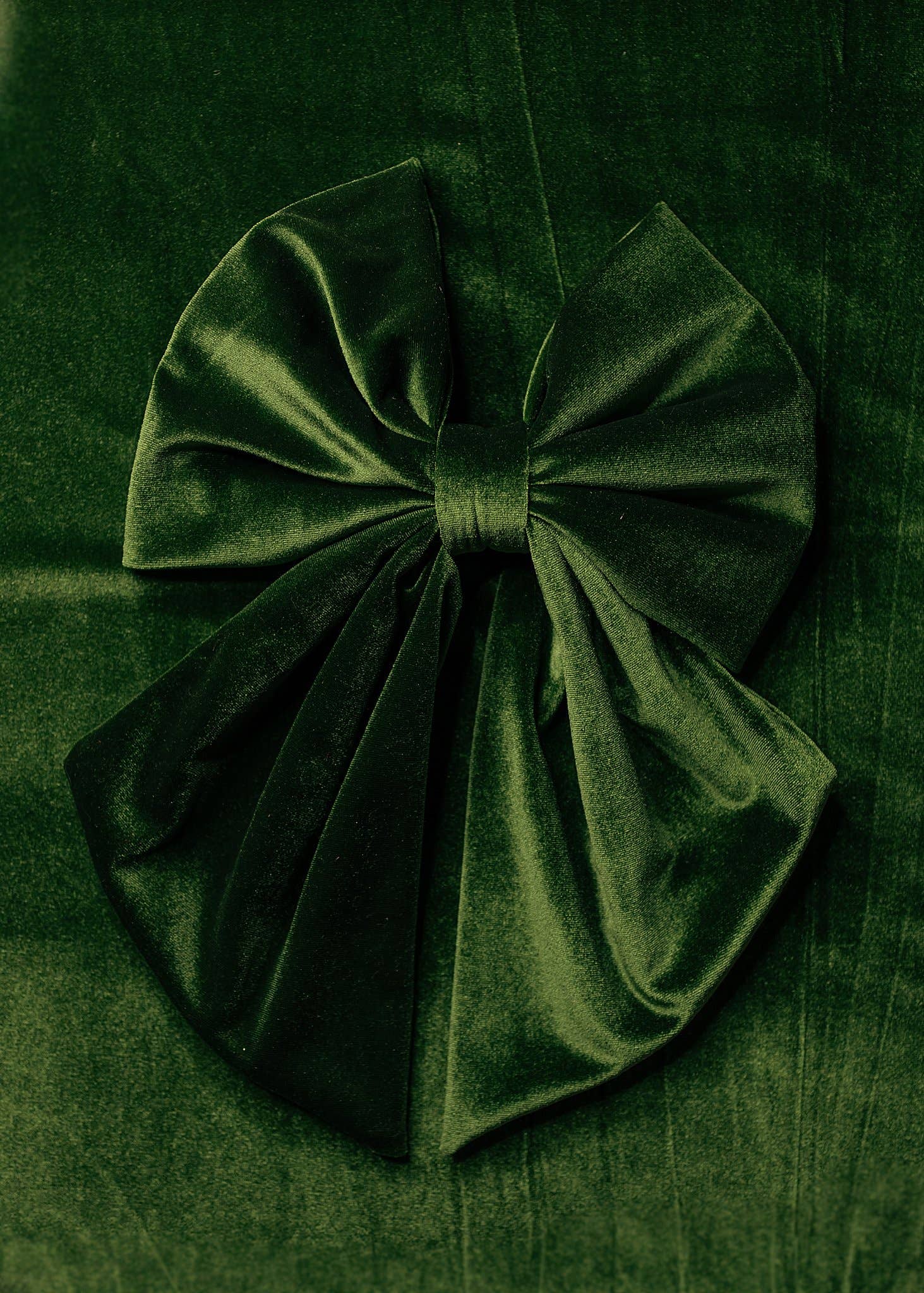 Chicka & Co - Vendita all'ingrosso Fiocco per capelli - Donna - XL Chicka Bow - Green Velvet