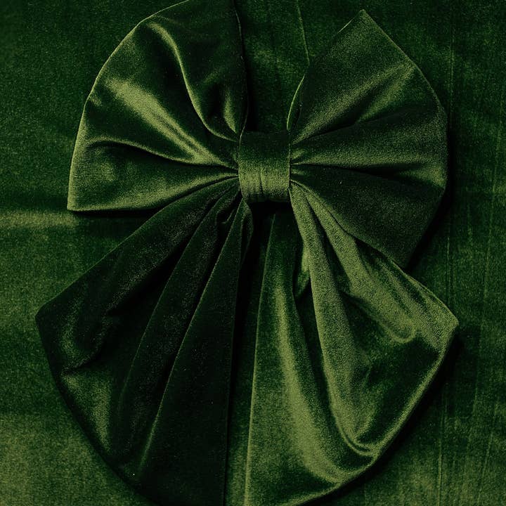 Chicka & Co - Vendita all'ingrosso Fiocco per capelli - Donna - XL Chicka Bow - Green Velvet0