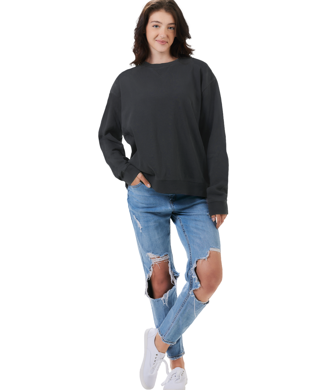 U.S. Apparel - Wholesale Sweatshirt - Women's - Unisex Garment Dyed Fleece Crew13