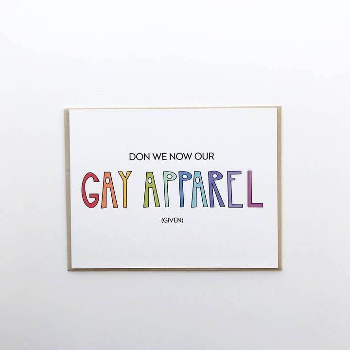 PAGEFIFTYFIVE - Venta al por mayor Tarjetas de felicitación - Tarjeta Don We Now Our Gay Ropa