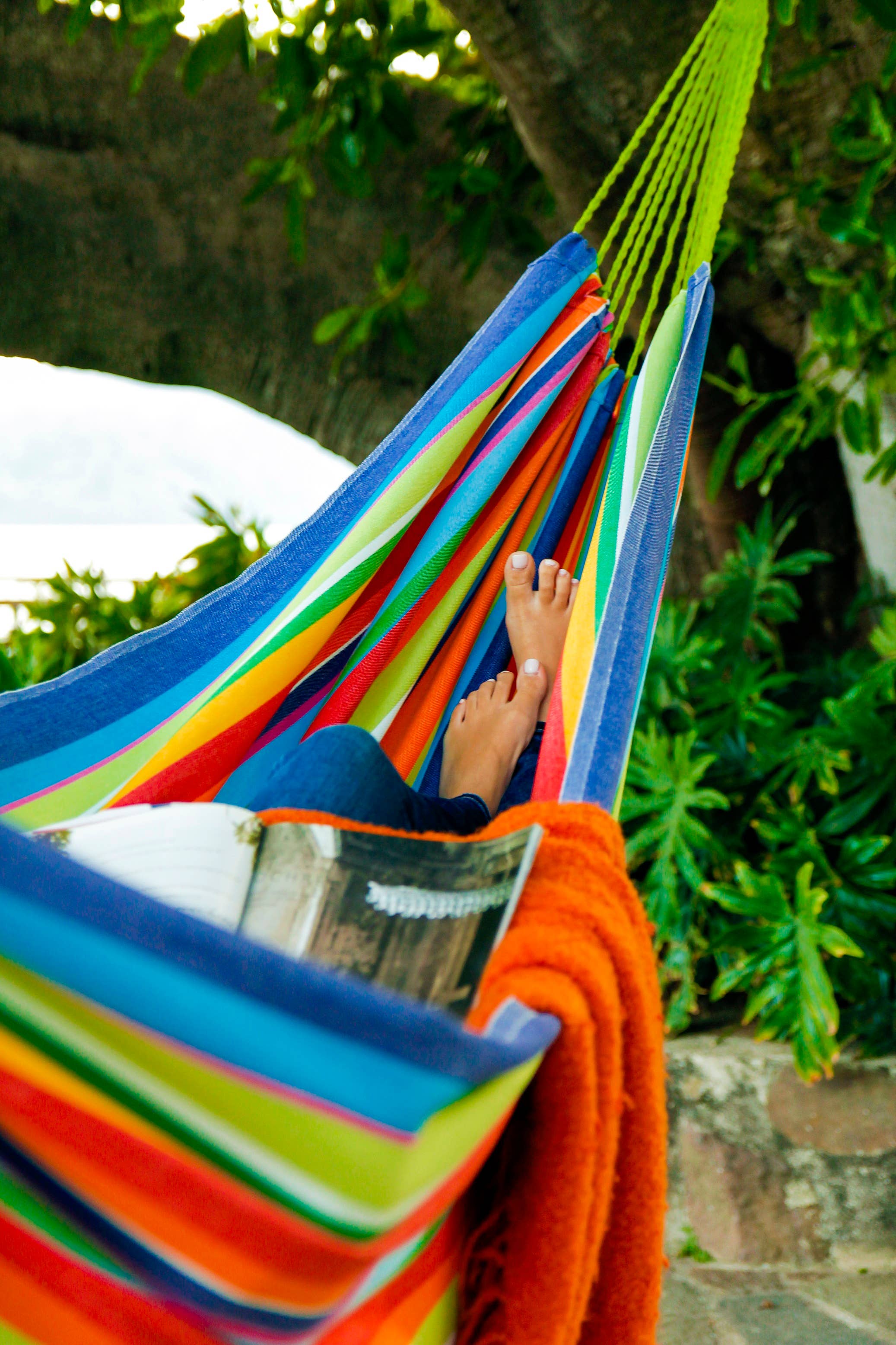 Limbo Imports Hammocks – wholesale Hammock – Colorful Tropical Rainbow Cotton Canvas Hammock -Beach Decor1