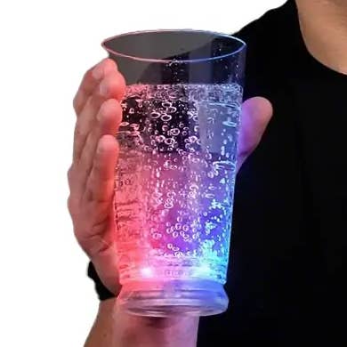 Light Up Patriotic Pint Glass for wholesale by Blinkee.com, LLC