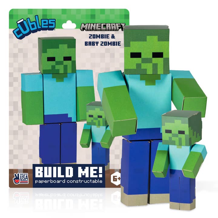 Cubles - Wholesale DIY Craft Kit - Kids - CUBLES Minecraft Zombie & Baby Zombie1