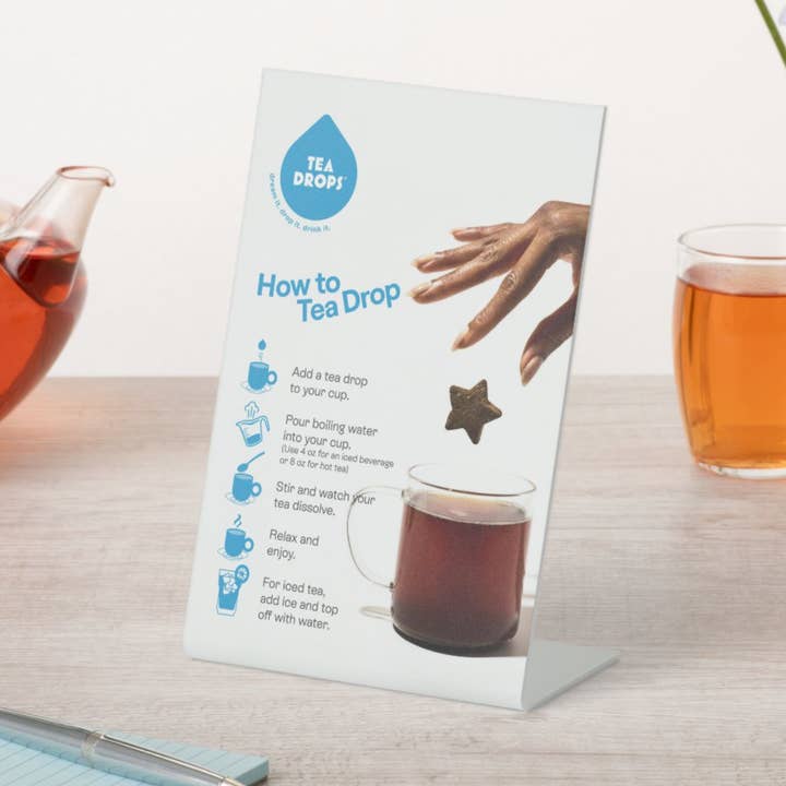 Retail Shelf Talker for wholesale by Tea Drops