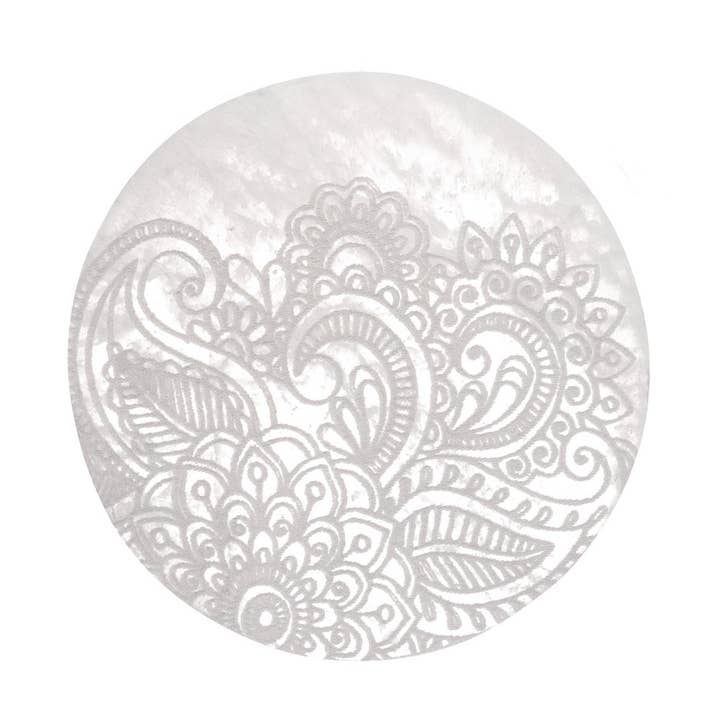 Runde Selenitplatte Extra Blumen für den Großhandel von Vives de la Cortada S.L