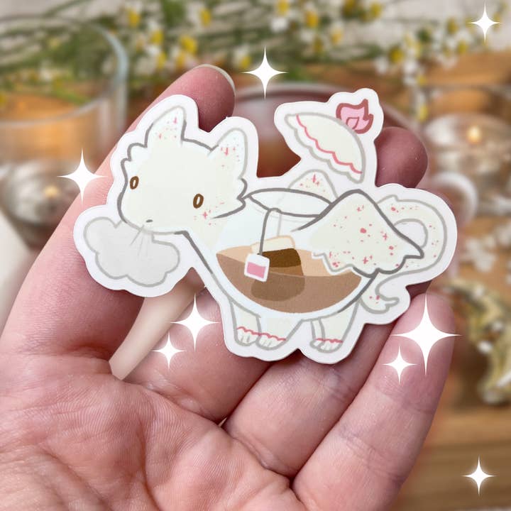 Tea Pot Dragon ~ Sticker v.2 for wholesale by Woolblossom