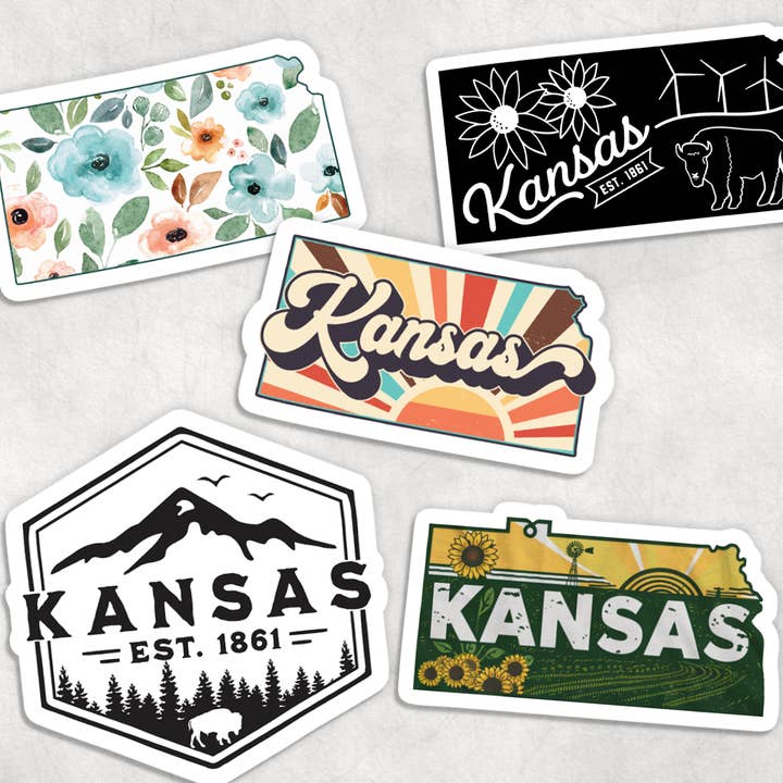 Expression Design Co - Wholesale Sticker - Kansas Stickers0