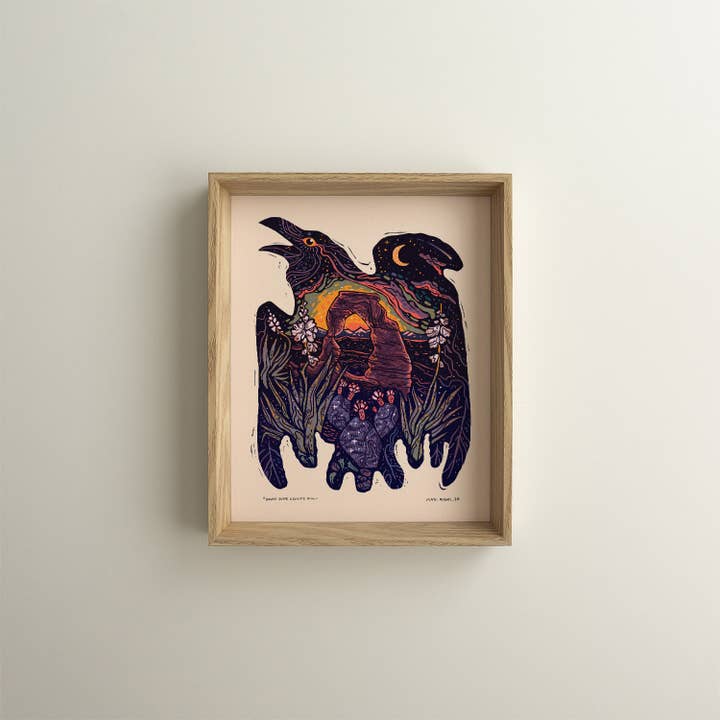 Pine Bones - Wholesale Art Print - Raven Delicate Arch - 8x10 Nature Wilderness Art Print 1