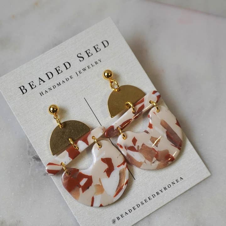 Pendientes Colgantes de Arco con Forma de Círculo Multicolor para venta al por mayor de Beaded Seed by Ronea