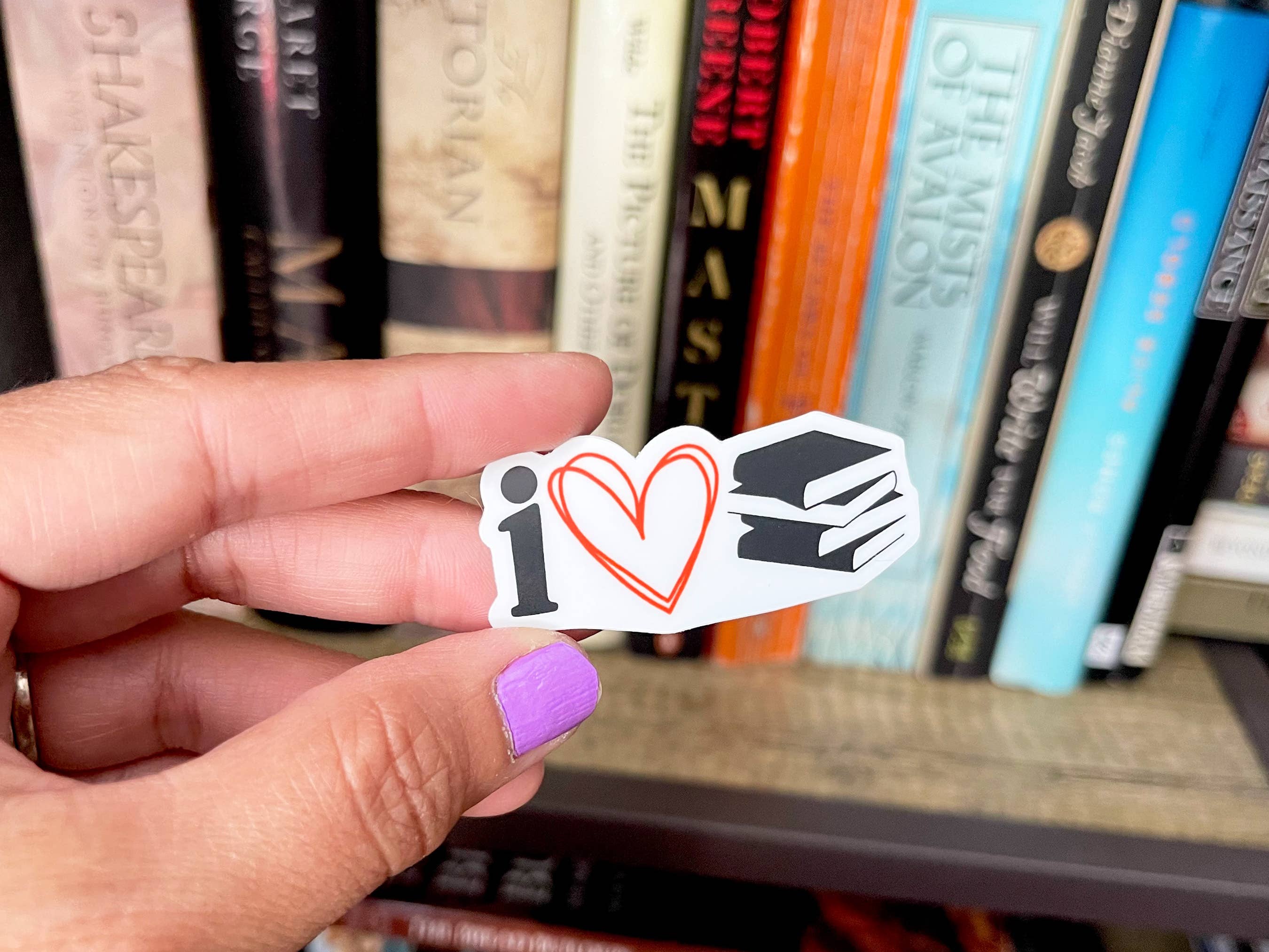 Anna B. Shop - Wholesale Sticker - I Love Books Sticker1