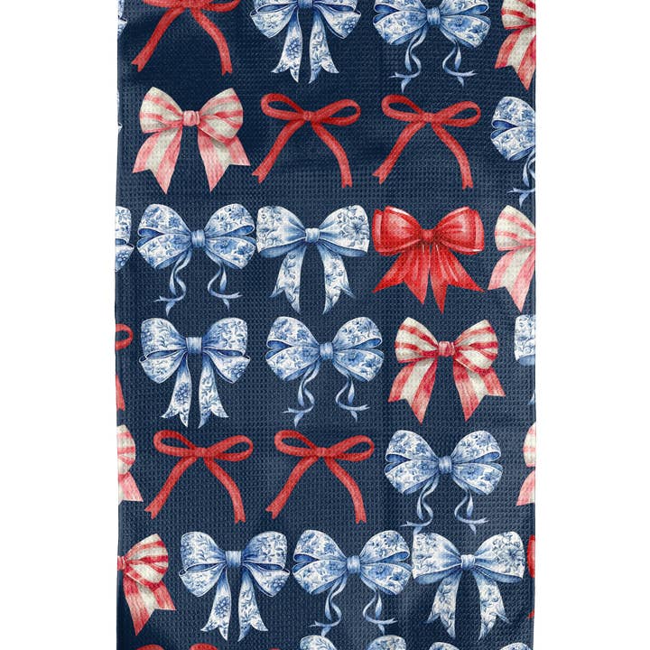 Absorb-Lumen - Wholesale Tea Towel - July Ribbons 12x24 Bartender Double-Sided Towel