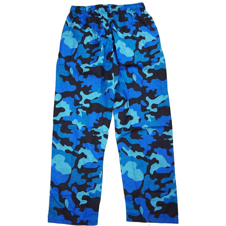 NORTY Mens S-2XL Blue Camo Pajama Pants 34028 Prepack for wholesale by The Norty Brand