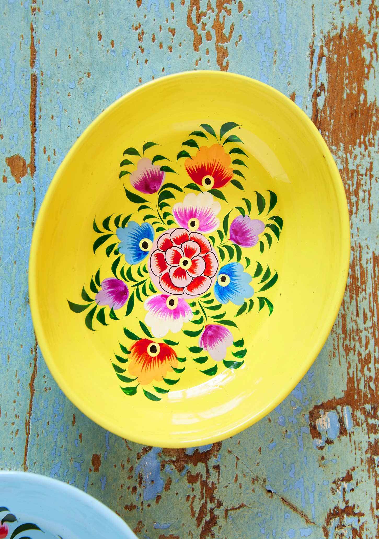 Namaste - Wholesale Decorative Plate/Dish/Bowl - Hand Painted Oval Trinket Dish7