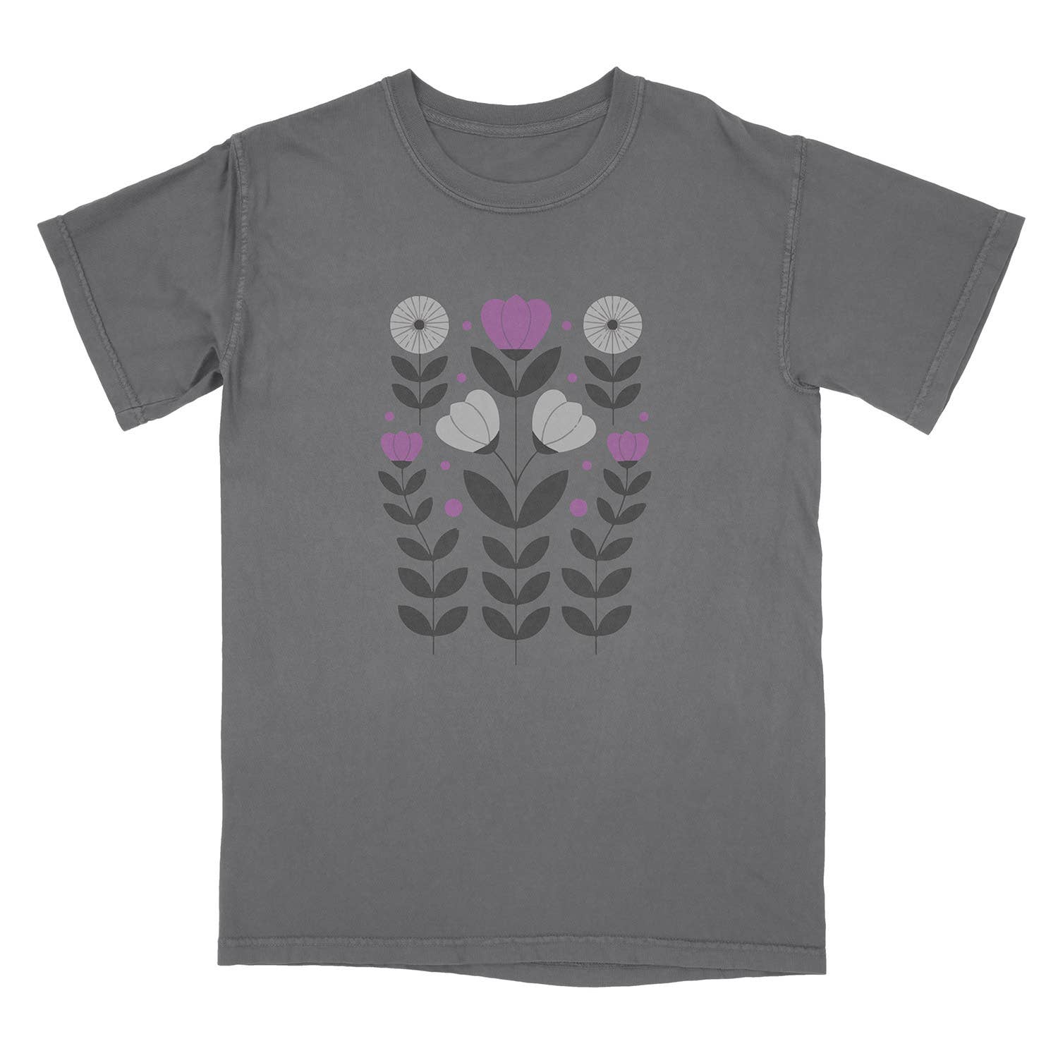 Lucky Luna Apparel - Wholesale T-Shirt (Graphic) - Women's - Subtle Asexual Flowers Comfort Colors Shirt0