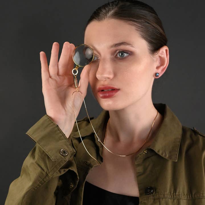 KBD Studio - Wholesale Stud/Post Earrings - Semi Precious Hexagon Gemstone Studs (8mm gold)3