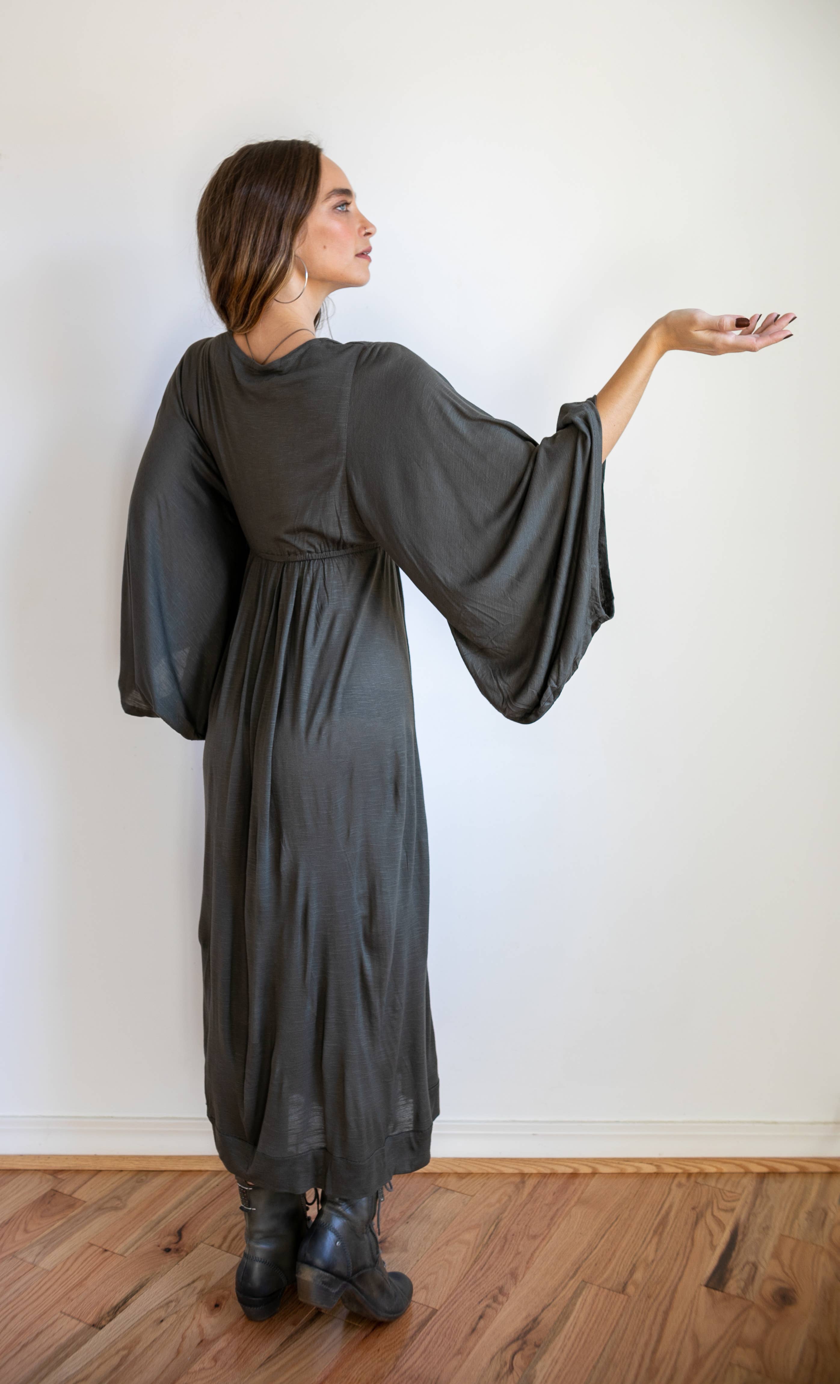 Paramita Designs - Wholesale Dress - Women's - Bell Sleeve Goddess Maxi Dress6
