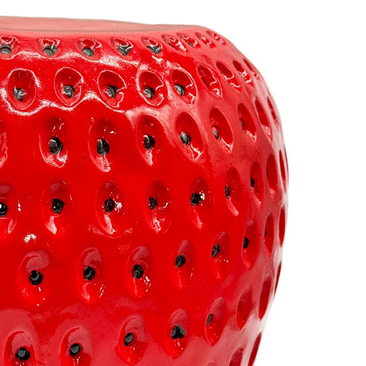 Galt International Company - Wholesale Stool - Red Strawberry Stool Polyresin Side Table 18"5