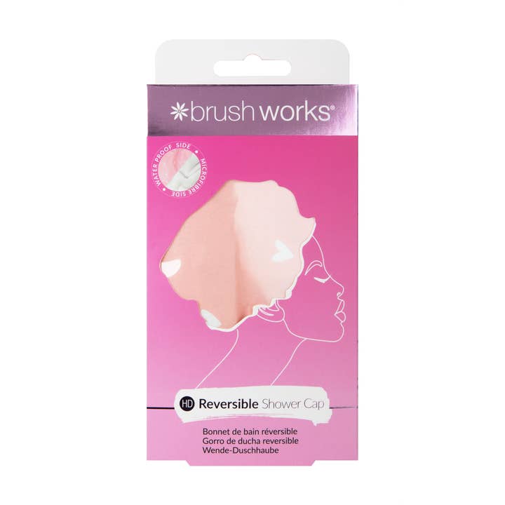 Soinvogue - Wholesale Showercap - Brushworks Reversible Shower Cap - Heart Pattern