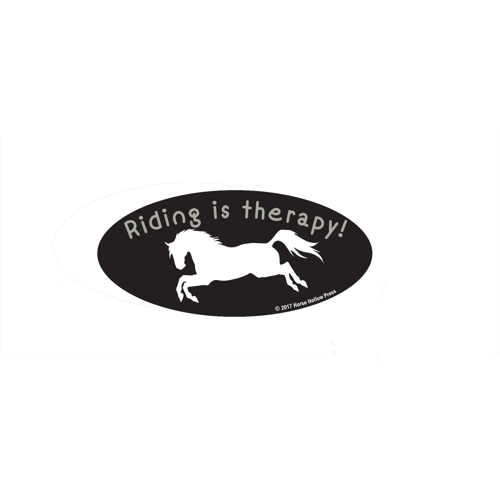 Horse Hollow Press / Pretty, Funny, Snarky Cards & Stickers - Wholesale Sticker - Horse Laptop, Cell Phone & Helmet Sticker / Riding Therapy 5