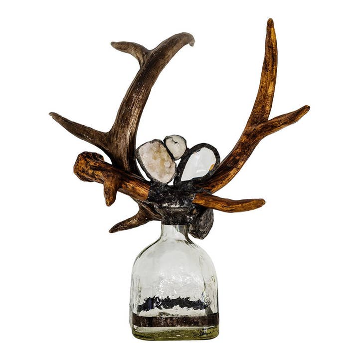 Criss Cross Antler Bottle for wholesale by Jamie Dietrich Designs